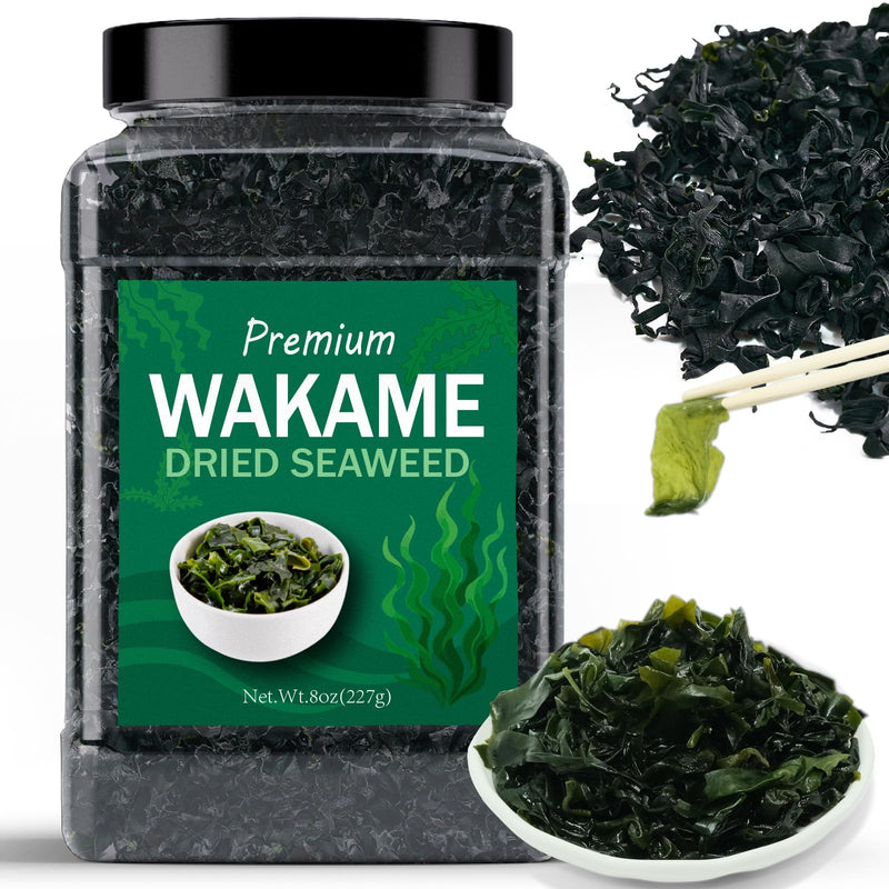 8oz Premium Dried Wakame Seaweed - Sea Vegetable for Miso Soup, Seaweed Salad & Meal Prep, Pre-Cut & Ready-to-Use – All-Natural, Gluten-Free