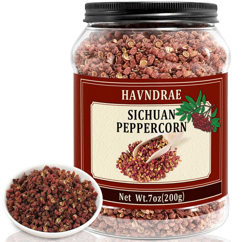 7oz(200g) Sichuan Peppercorns, Authentic Szechuan Red Peppercorn, Numbing and Tingle Effect, Less Seeds, Strong Flavor, Whole Sichuan Pepper for Mapo Tofu, Kung Pao Chicken and Asian Cuisine