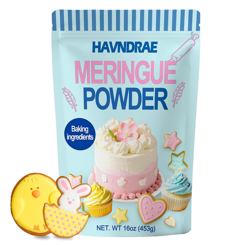 16oz Meringue Powder for Royal Icing & Baking - Easy Whip Icing Mix for Sugar Cookies, Gingerbread Houses, Cake Decorating & Frosting - Gluten-Free, Ideal for Home Bakers